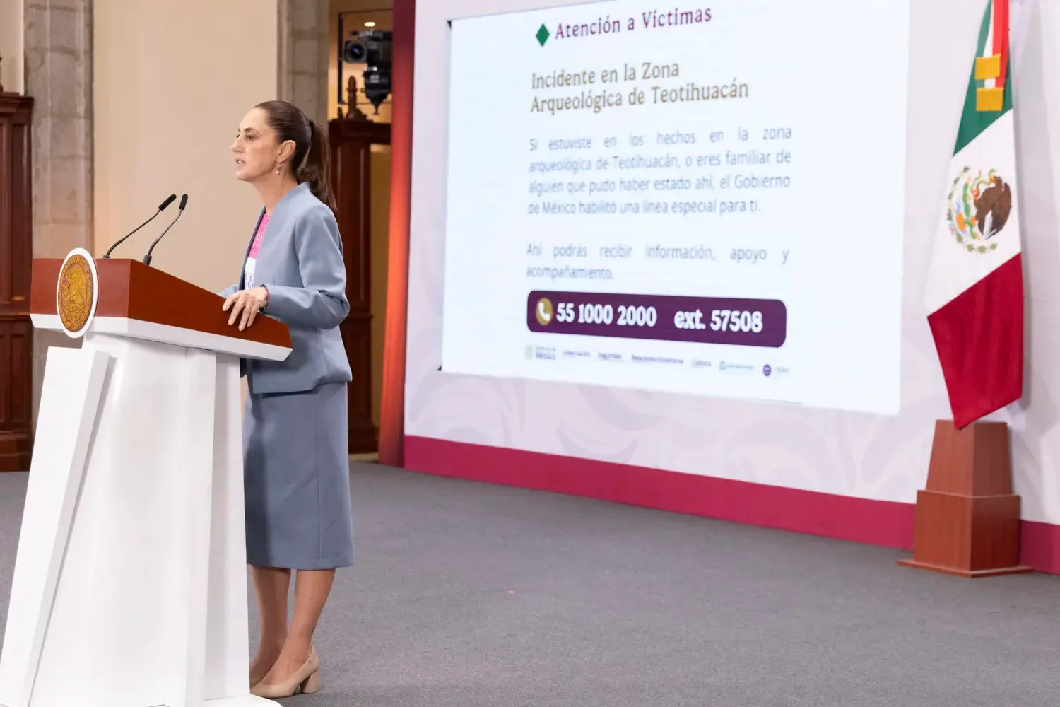VIDEO | Presidenta Sheinbaum Expresa Solidaridad tras Evento en Teotihuacán