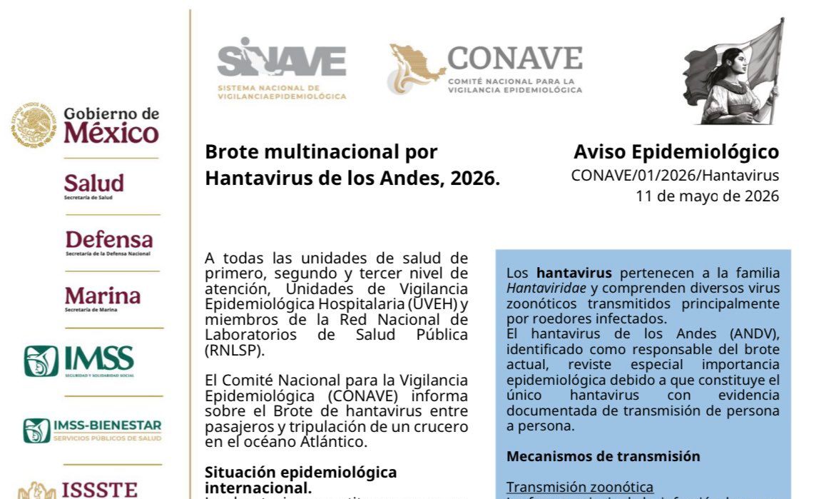 VIDEO | Secretaría de Salud emite Aviso Epidemiológico por Hantavirus