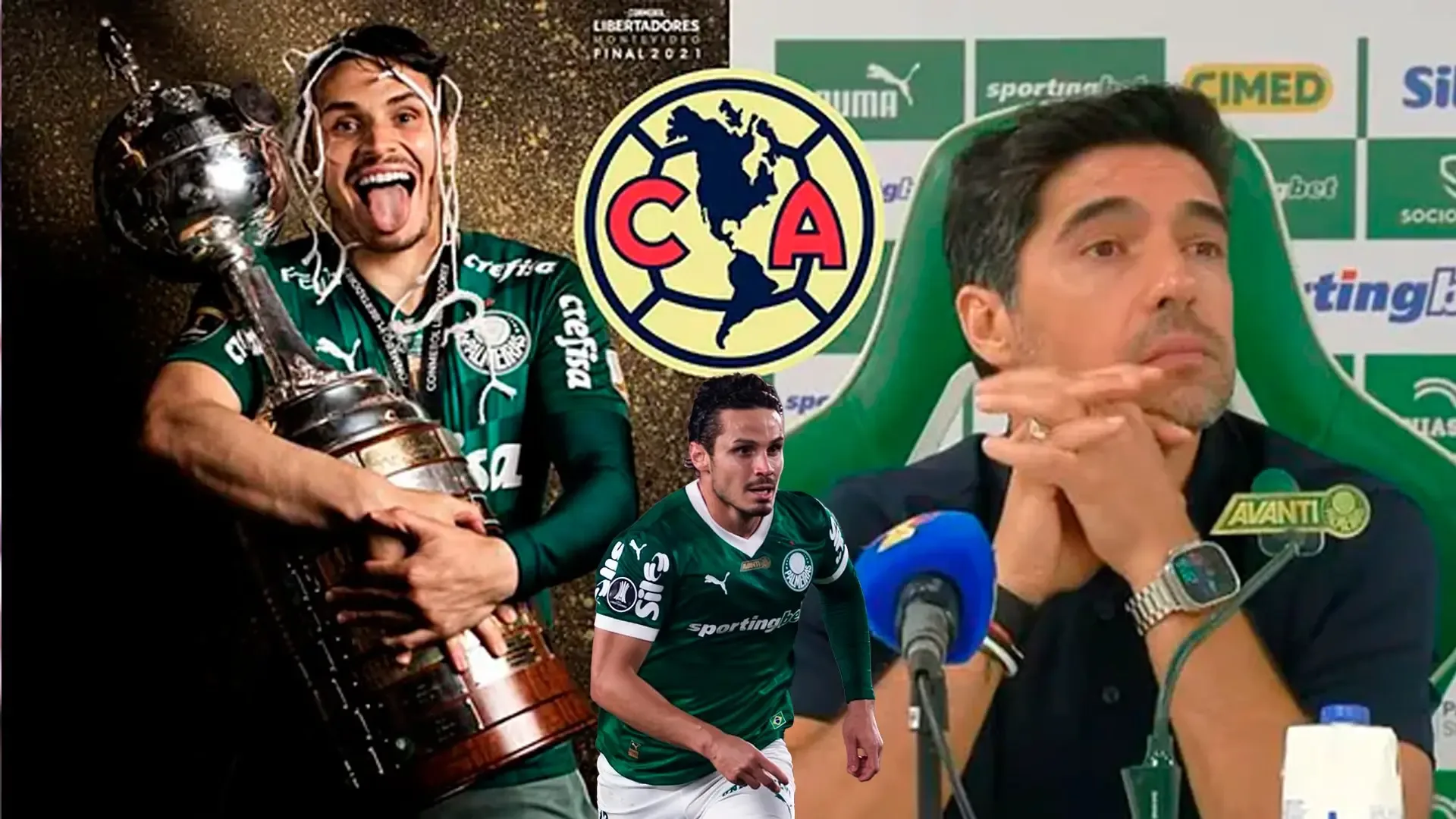 Abel Ferreira discute la situación de Raphael Veiga tras el partido Palmeiras vs Sao Paulo.