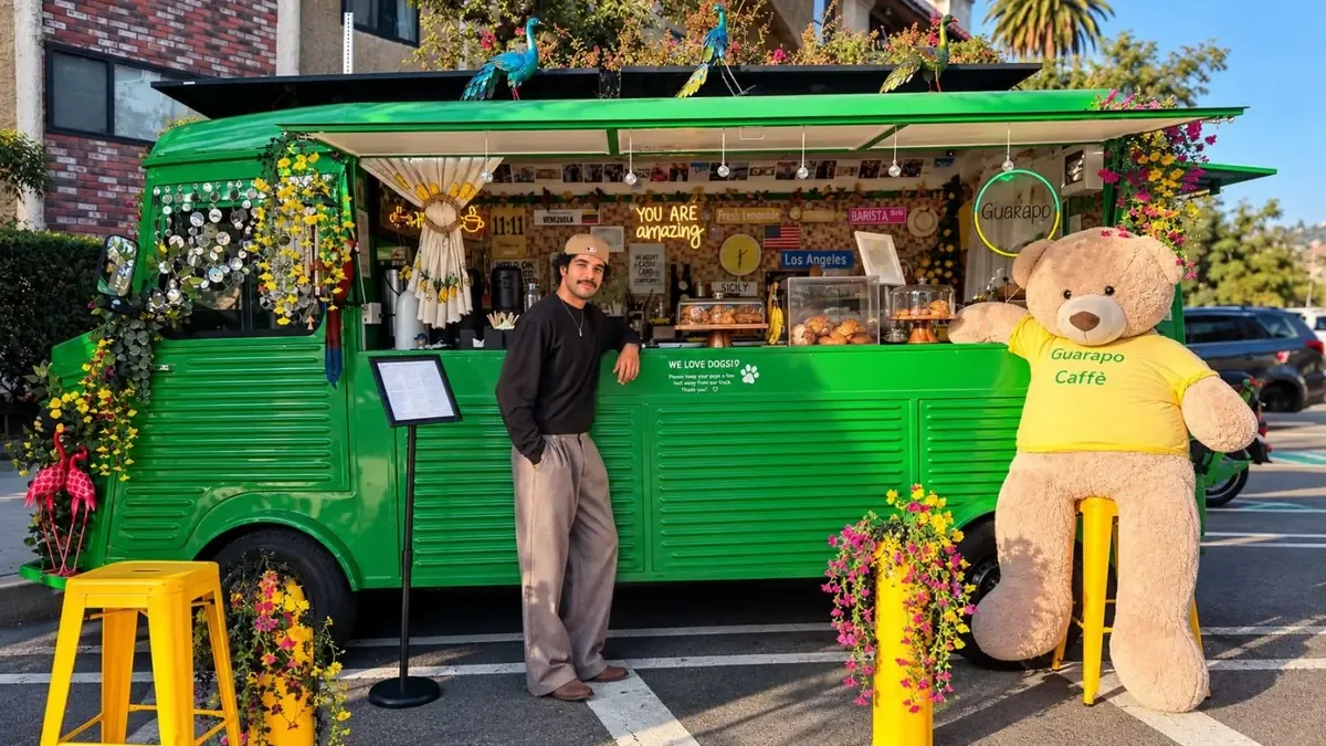 El café de Pedro Manuitt se convierte en un punto de encuentro para la comunidad venezolana en Los Ángeles.