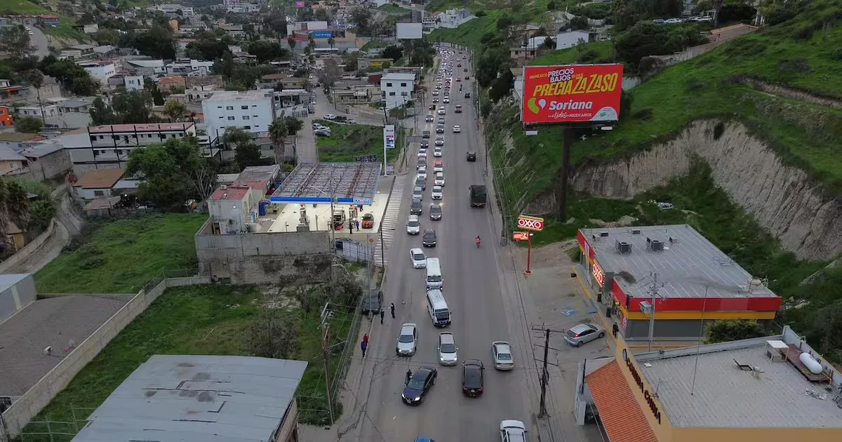 Accidente automovilístico en el bulevar Cuauhtémoc Sur en Tijuana.
