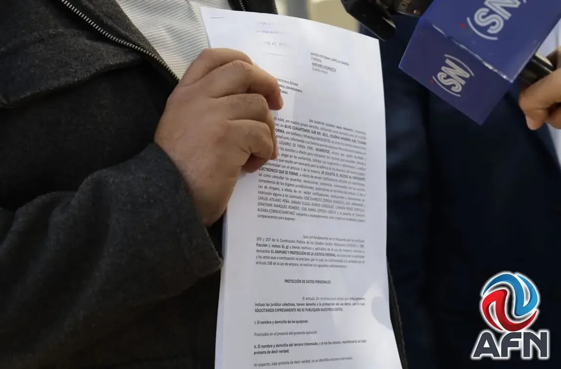 Activistas presentan amparo contra regulación biométrica en Tijuana.