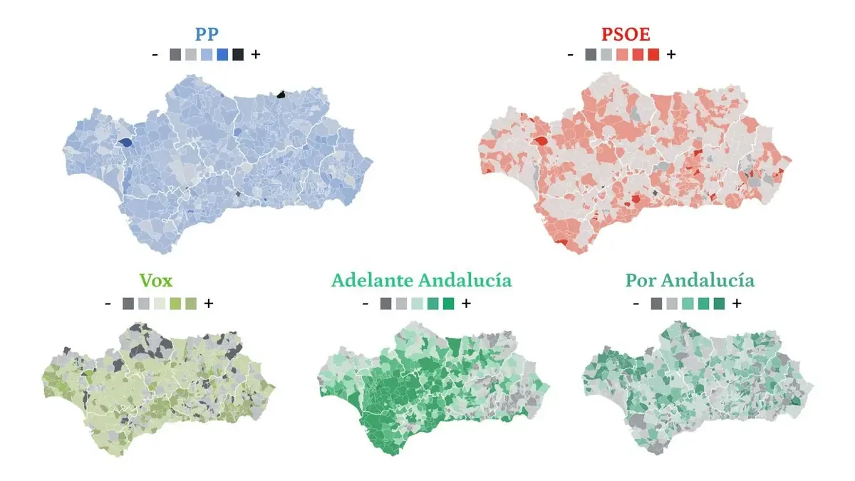 El PP consolida su dominio, mientras el PSOE registra un fracaso histórico en Andalucía.