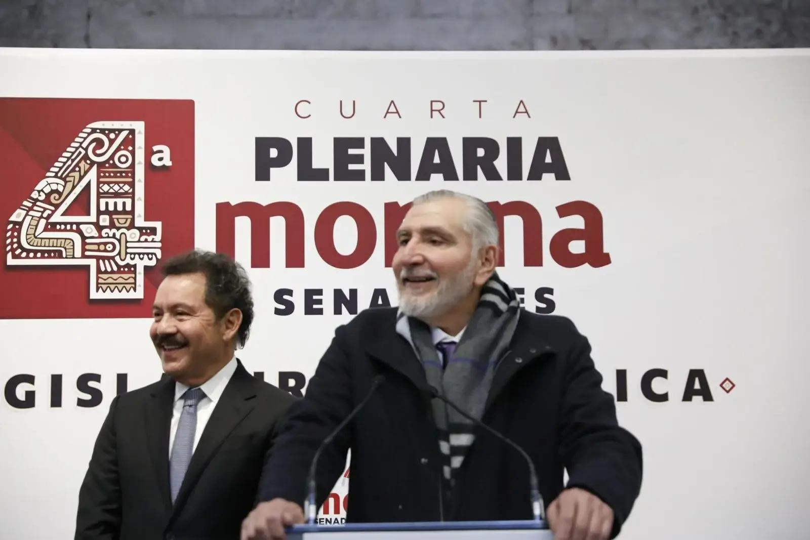 Adán Augusto López Hernández durante la conferencia de prensa sobre sus nuevos planes políticos.