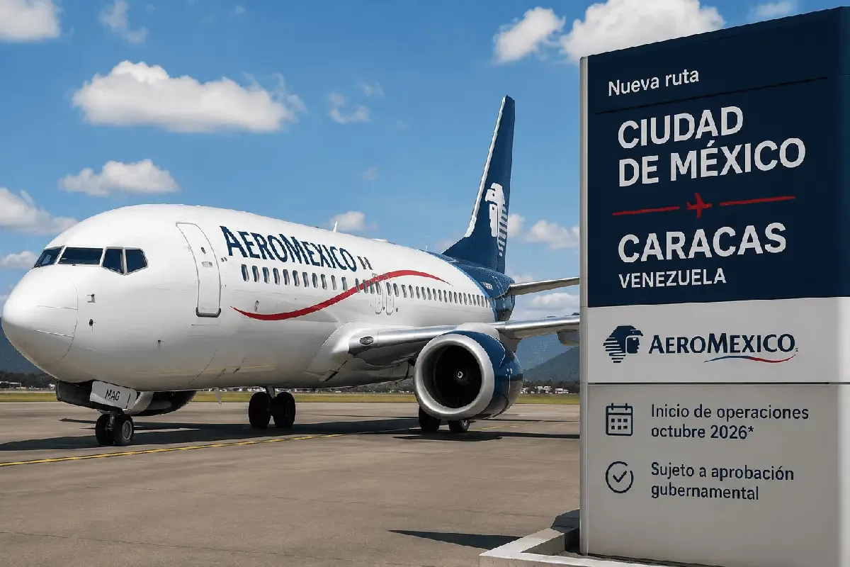 La aerolínea busca conectar nuevamente a México con Venezuela a partir de 2026.
