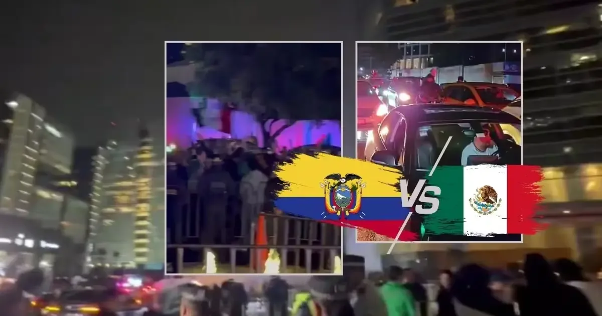 La noche antes del partido, la afición mexicana altera el descanso del equipo ecuatoriano.