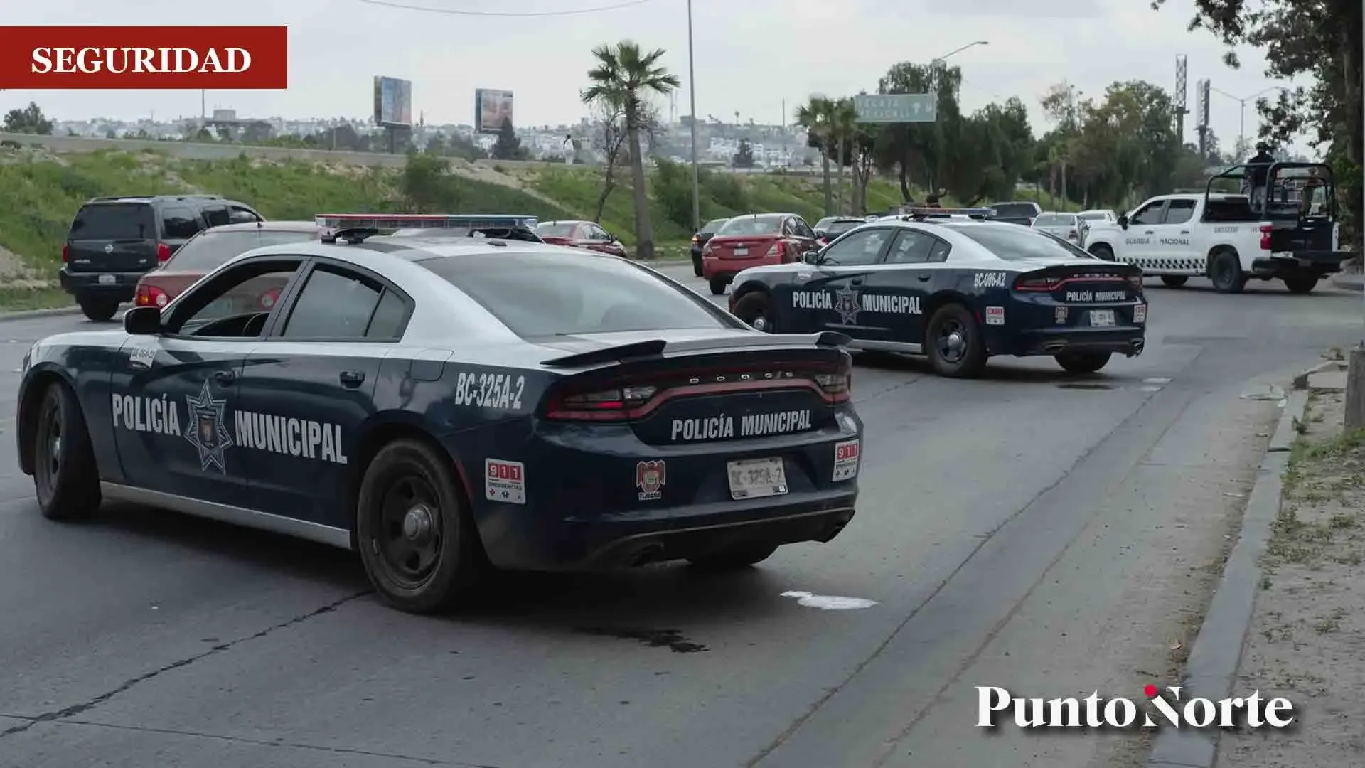 "Agentes de Tijuana durante una operación de seguridad y detenciones."