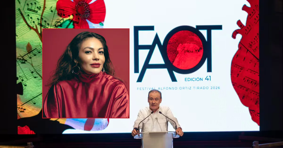 Ailyn Pérez durante su participación en el FAOT 2026 en Álamos.