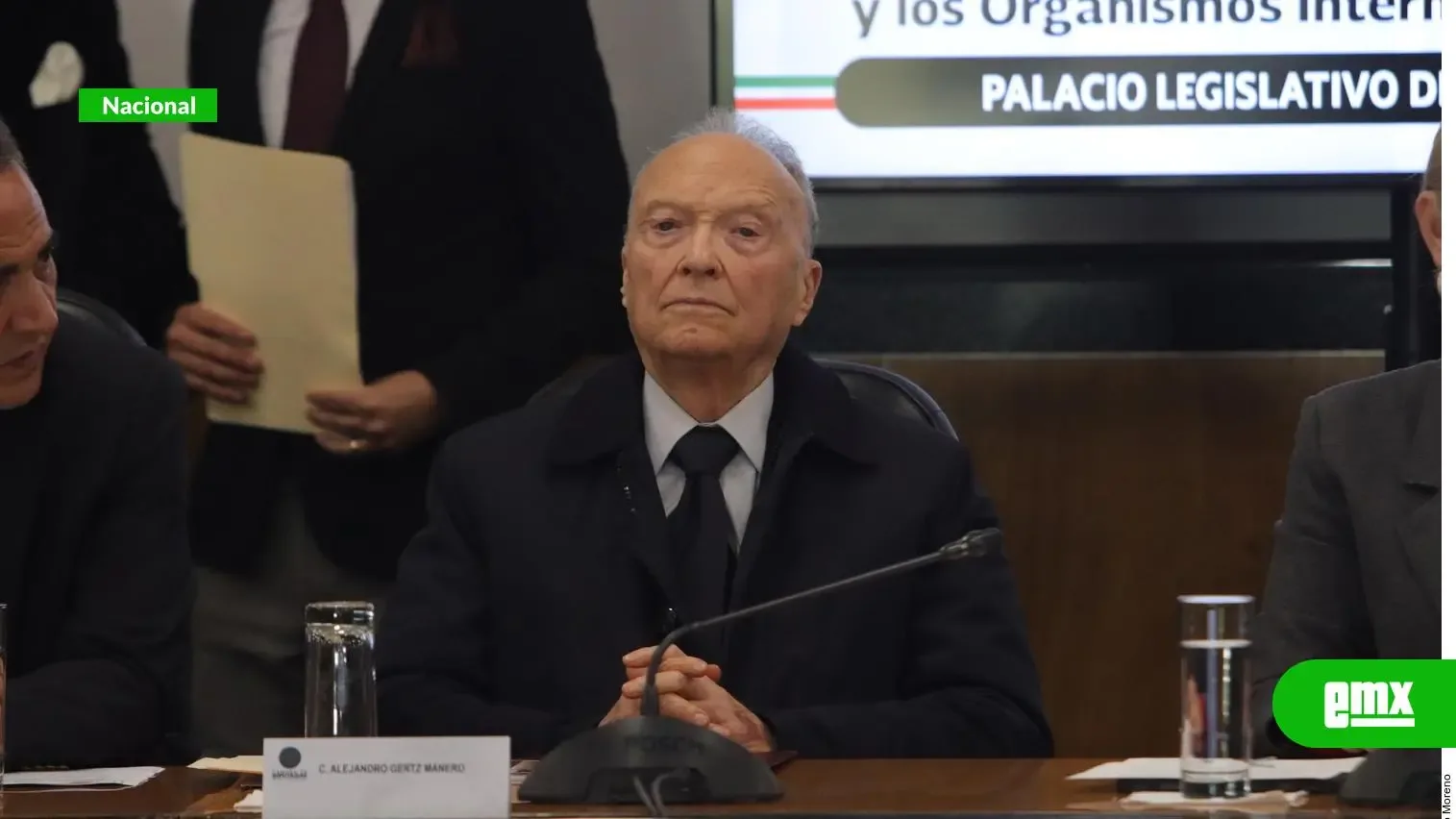 Alejandro Gertz Manero durante su protesta como Embajador en el Senado.