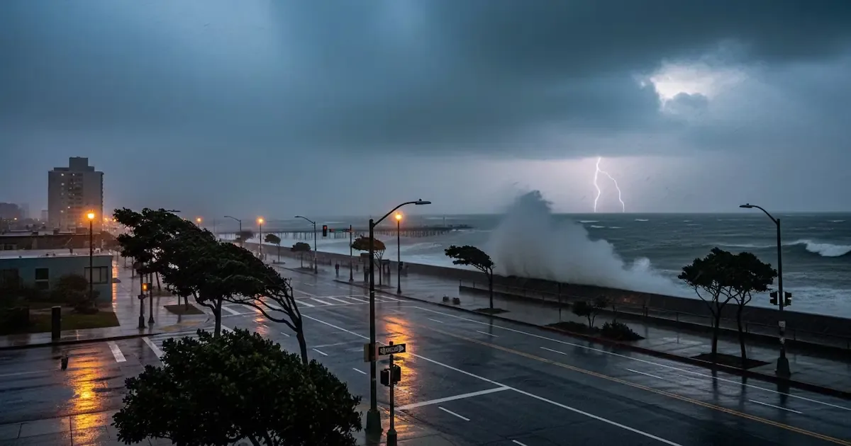 Los fuertes vientos han provocado advertencias de incendios y riesgos en playas de California.