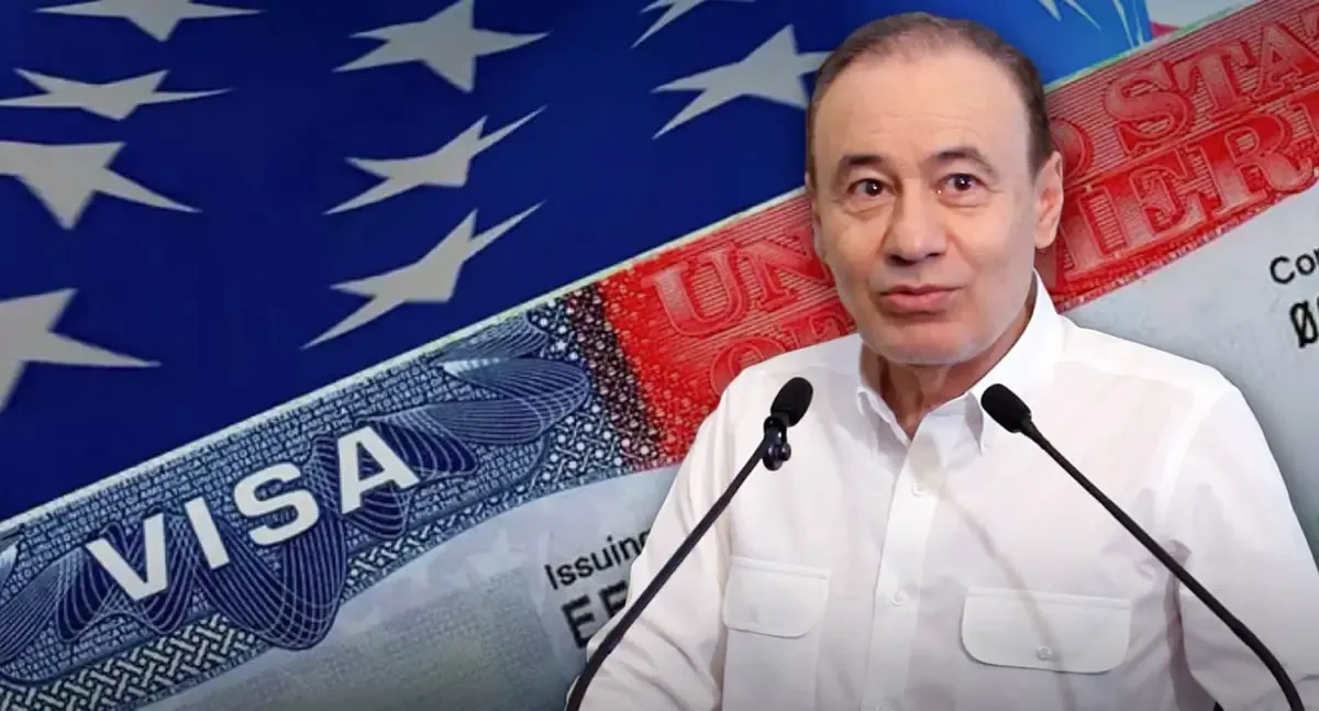 El gobernador de Sonora desmiente rumores sobre su visa estadounidense y vínculos criminales.