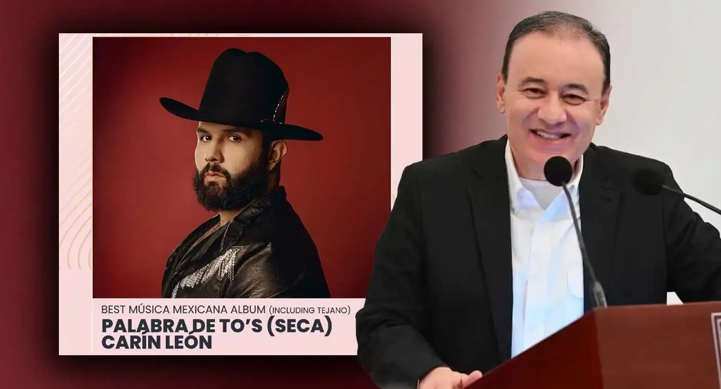 Alfonso Durazo felicita a Carin León tras su victoria en los Grammy.