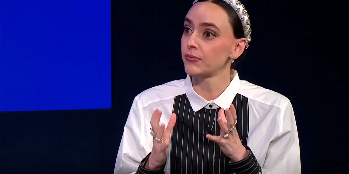 Altagracia Gómez en el Foro de Davos discutiendo el crecimiento industrial de México.