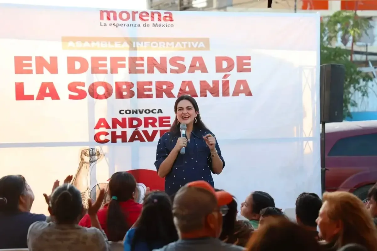 Andrea Chávez se reúne con vecinos de Ciudad Juárez para dialogar y fortalecer la organización territorial de Morena.