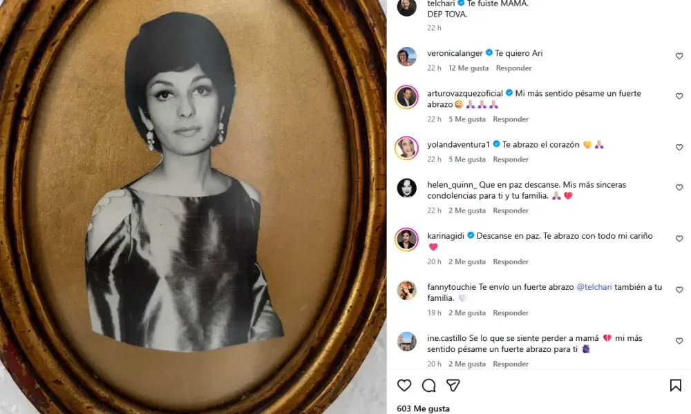 Ari Telch comparte un emotivo homenaje a su madre Raquel Benforado.