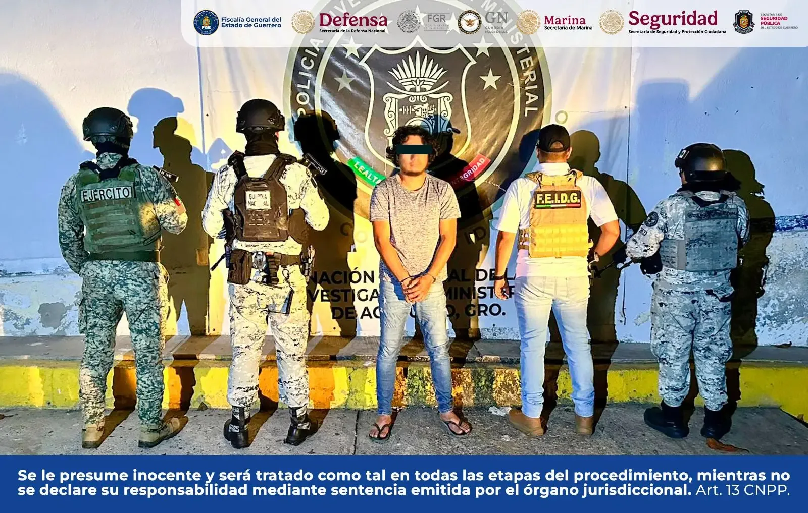 Arresto de Luis N, alias 'El Sargento', en Puebla.
