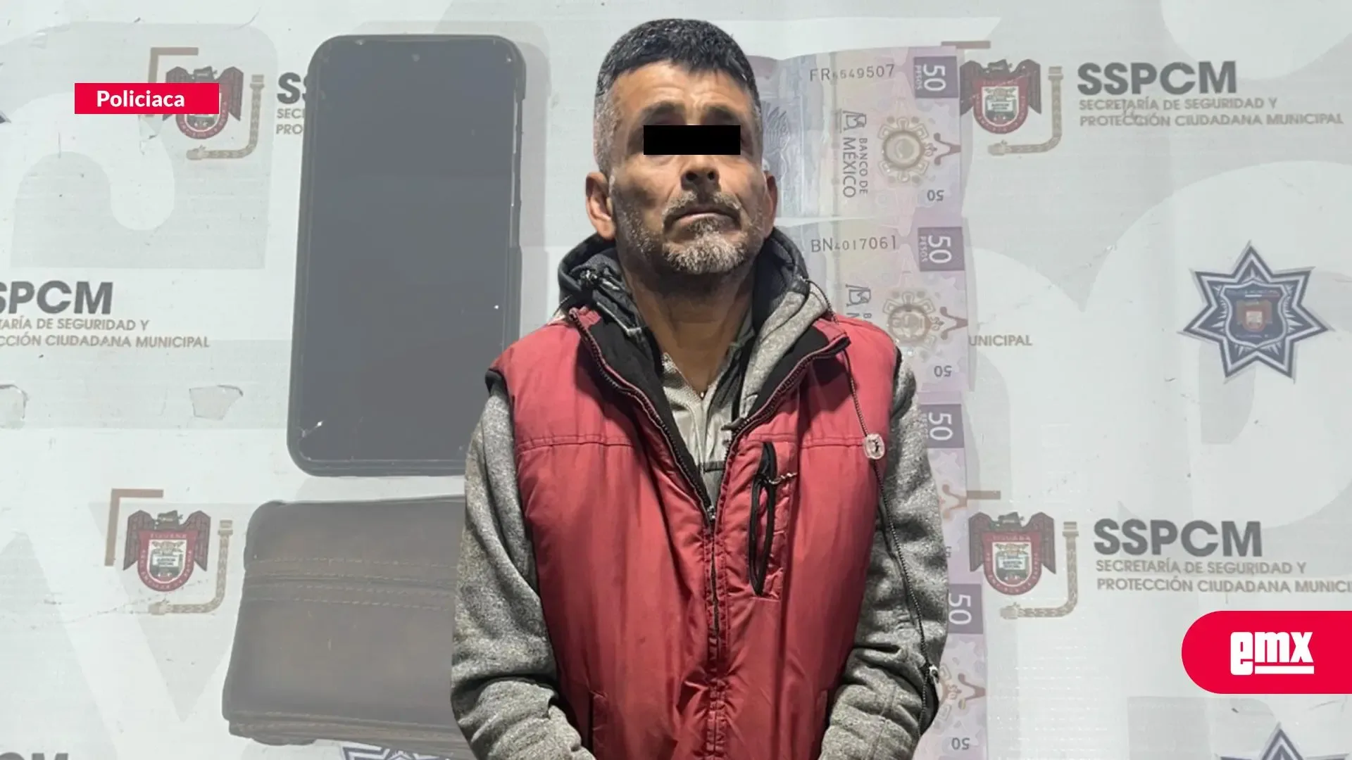 Arresto de un hombre armado tras el robo en Cerro Colorado, Tijuana.