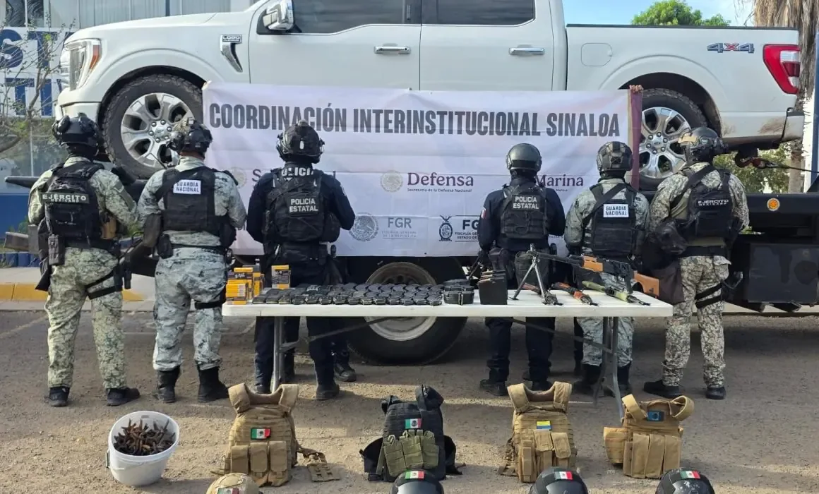 La Policía Estatal y fuerzas armadas realizan operativo exitoso en la capital de Sinaloa.