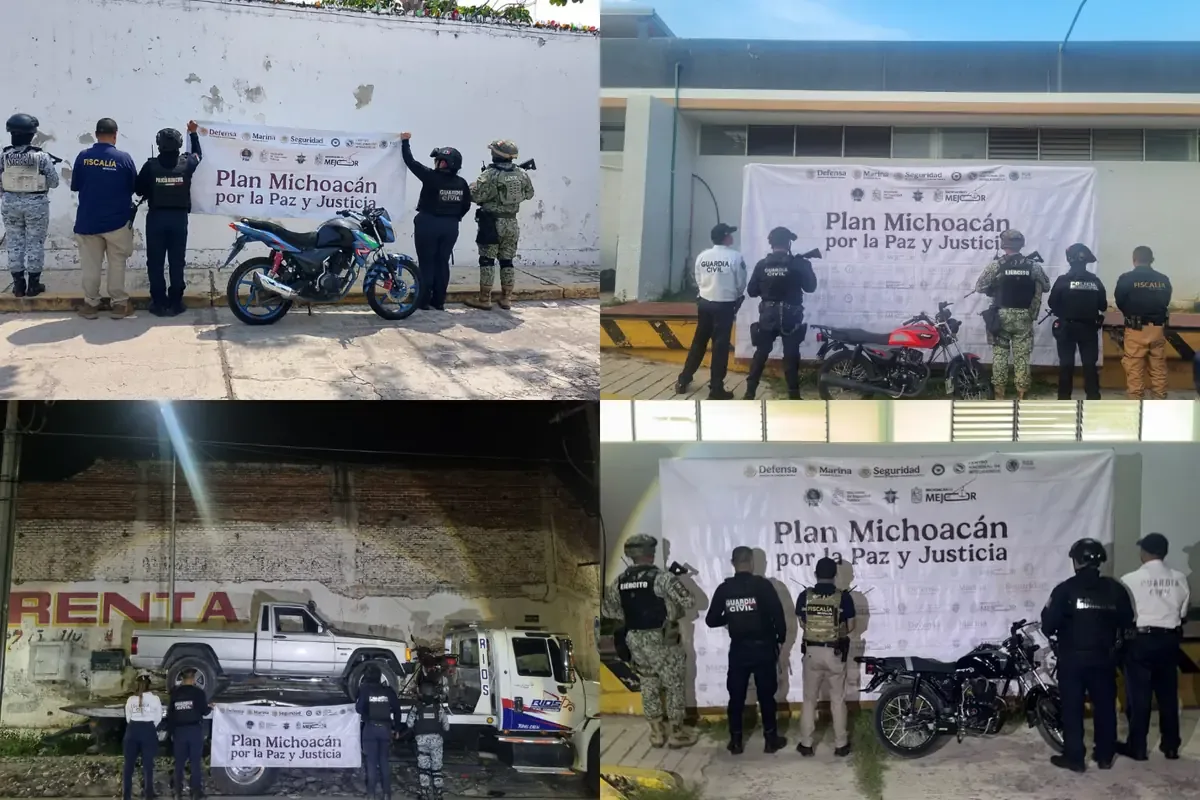La Fiscalía General del Estado asegura vehículos robados en Apatzingán y detiene a varios involucrados en los operativos.