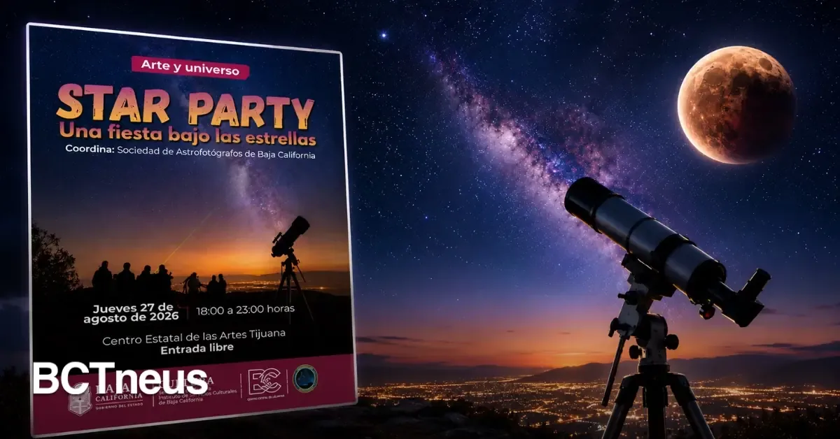 La Star Party en Tijuana ofrecerá una noche de observación astronómica gratuita, incluyendo un eclipse parcial de Luna.