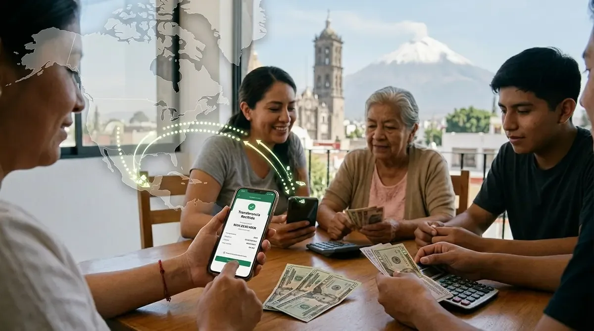 Las remesas siguen apoyando la economía familiar en México, con un incremento notable en Puebla.