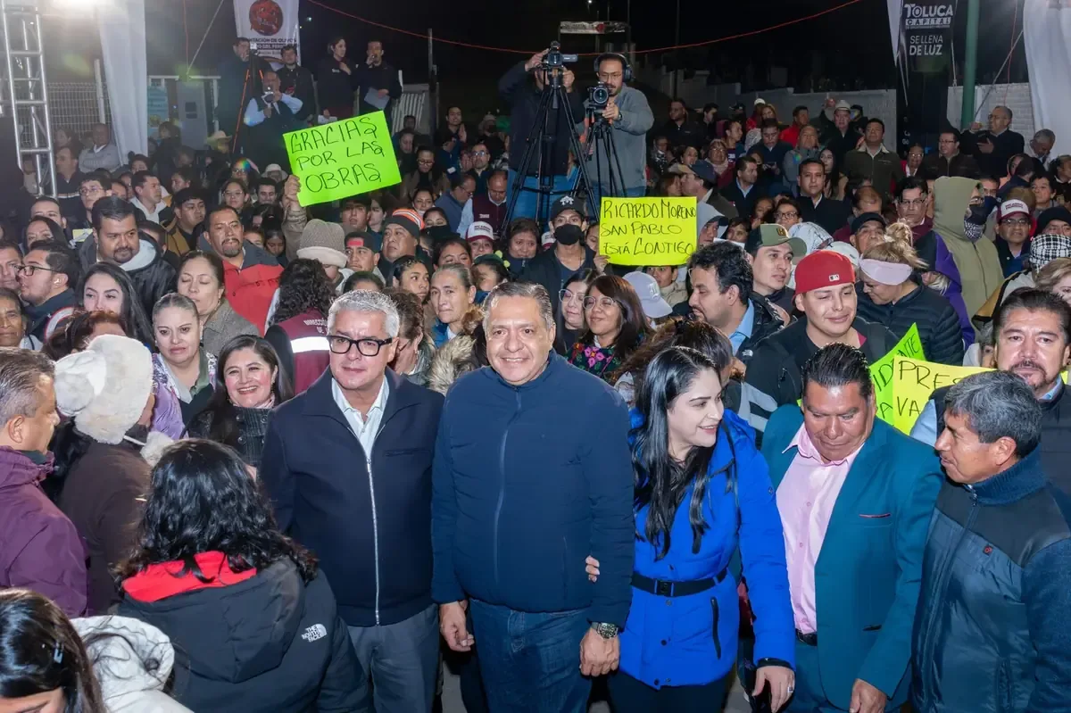 La entrega de obras busca mejorar la conectividad y seguridad en San Pablo Autopan.