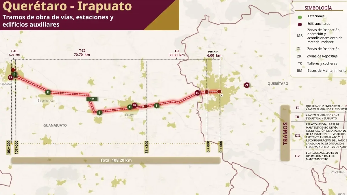 La nueva conexión ferroviaria busca mejorar la movilidad regional en Guanajuato.