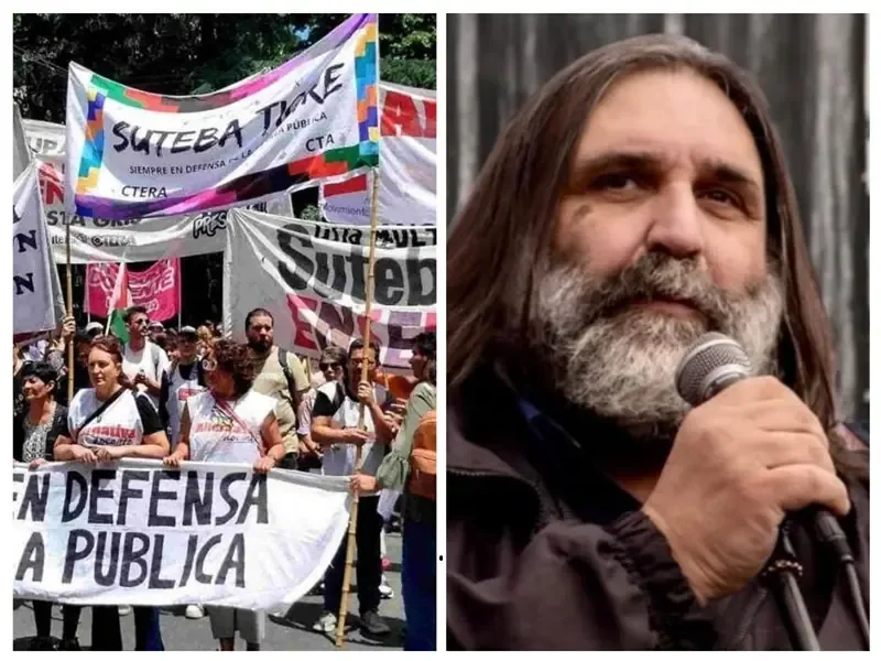 La salida de Baradel se da en un contexto de salarios docentes bajos y creciente movilización de la base.