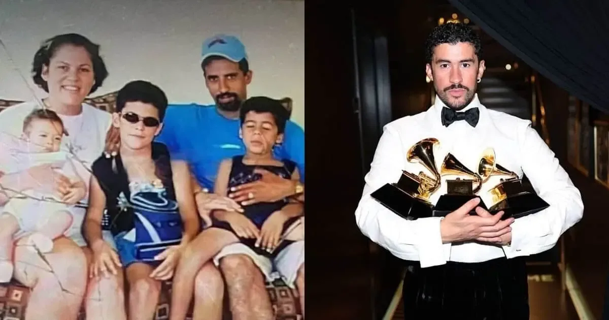 Bernie y Bysmael Martínez, junto a Bad Bunny, fortaleciendo los lazos familiares.