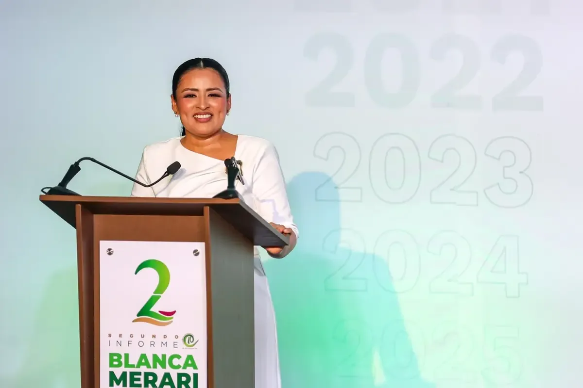 La presidenta municipal destaca logros en seguridad y bienestar social.