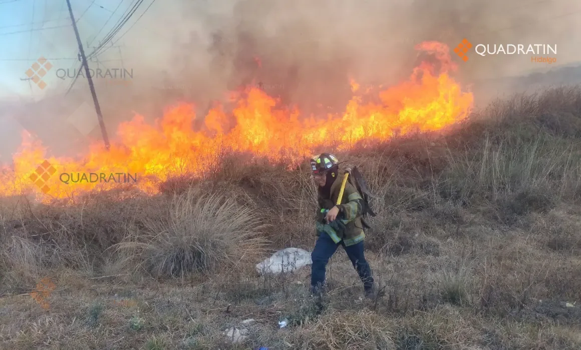 Bomberos sofocan un incendio que afectó tres hectáreas sin heridos.