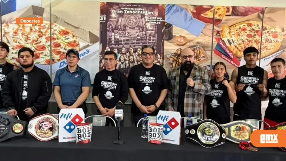 Boxeadores de Tijuana en el torneo 'Guerra en la Tenoch' en la Unidad Deportiva.
