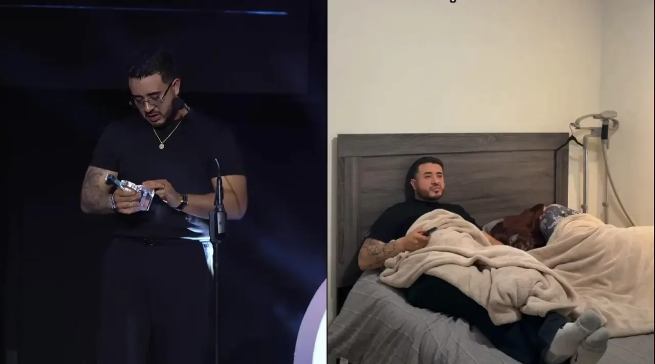 Braulio Rod emocionado tras recibir el galardón “TikTok del Año” en la ceremonia.