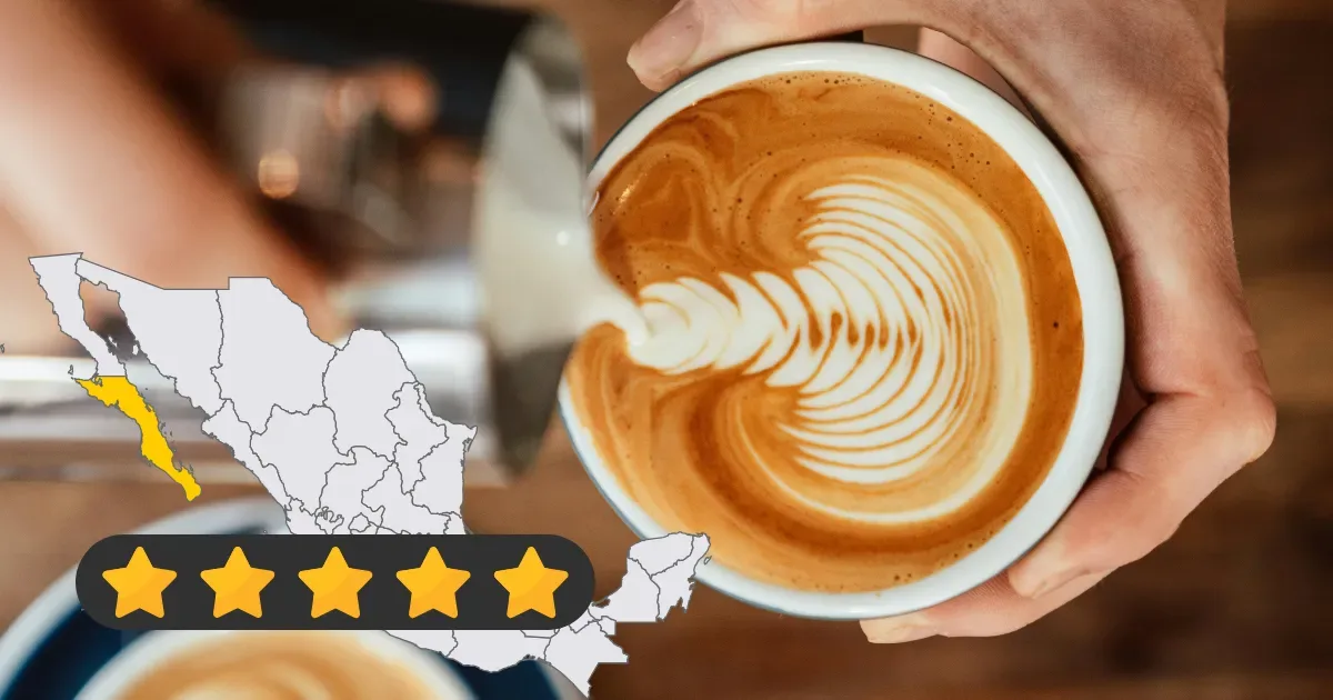 "Café y vistas espectaculares en Baja California Sur."