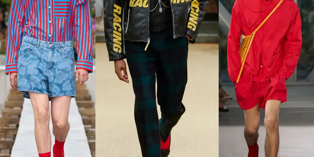 La microtendencia de los calcetines rojos se apodera del armario masculino, con influencias de figuras prominentes.