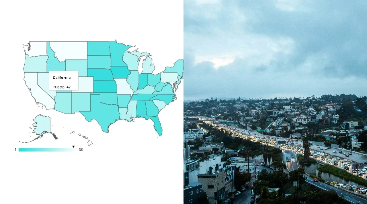 California, un estado con altos costos y carreteras en mal estado para conductores.