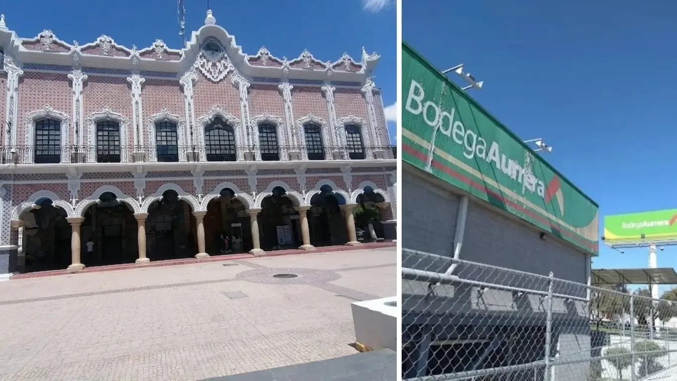 Camioneta de Tránsito robada en Tehuacán frente a Bodega Aurrera.