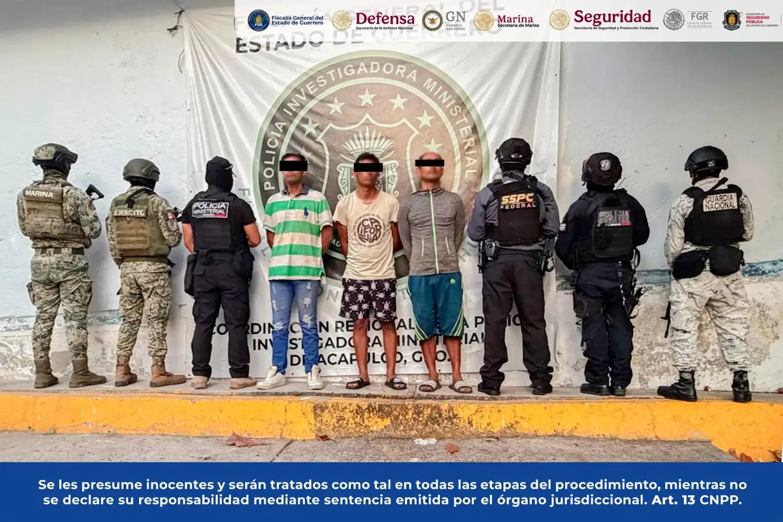 Captura de imputados por tentativa de homicidio en Acapulco, Guerrero.