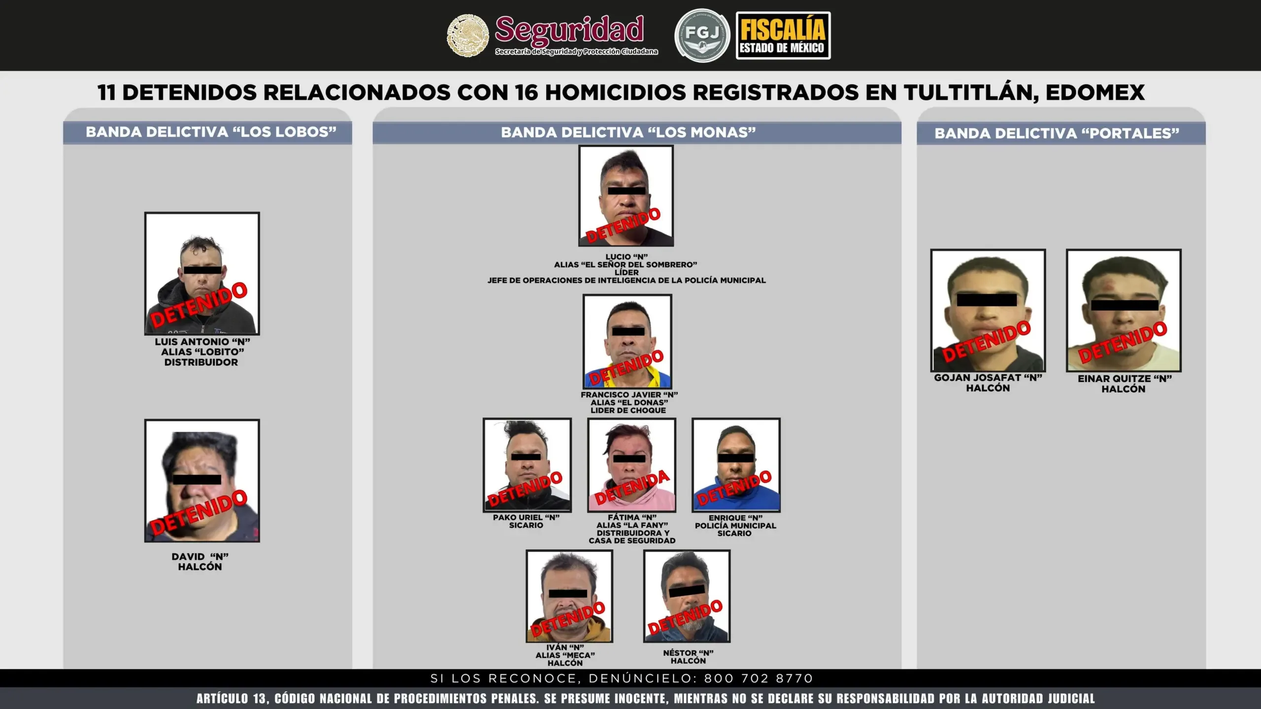 Captura policial en el Estado de México durante operativo contra el crimen.