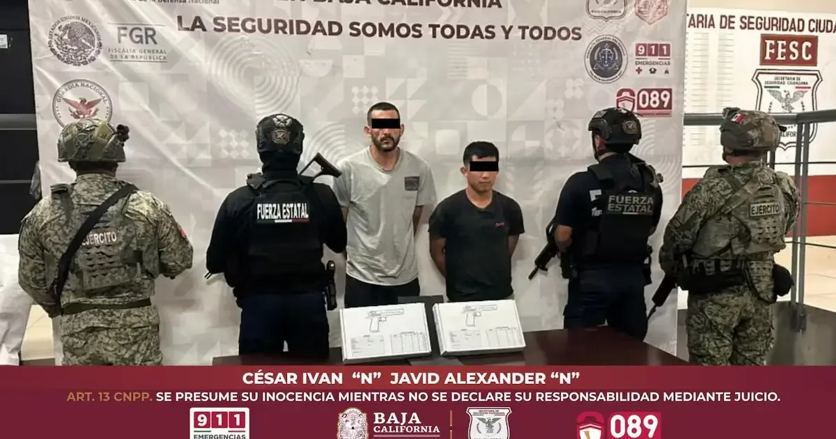 Detienen a presunto criminal con antecedentes de homicidio en Baja California.