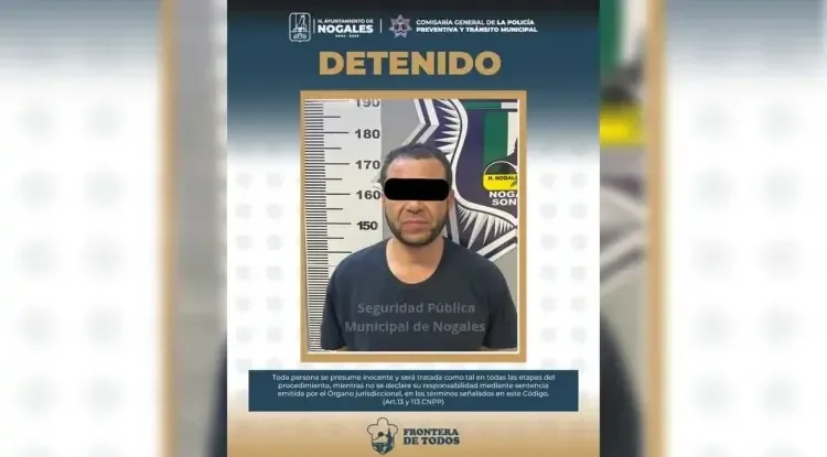 Un individuo fue detenido tras una peligrosa persecución en Nogales, Sonora.