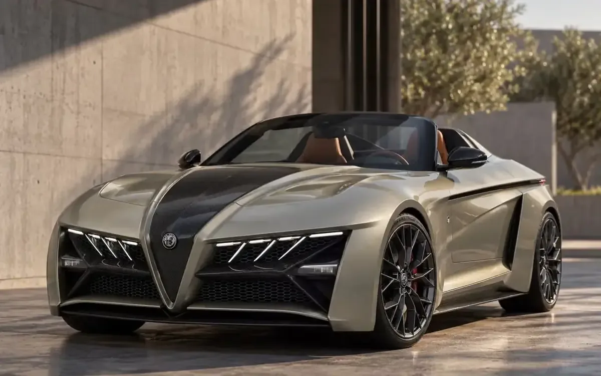 La idea de Castagna transforma el clásico Giulia en un gran turismo de motor delantero, buscando nuevas proporciones.