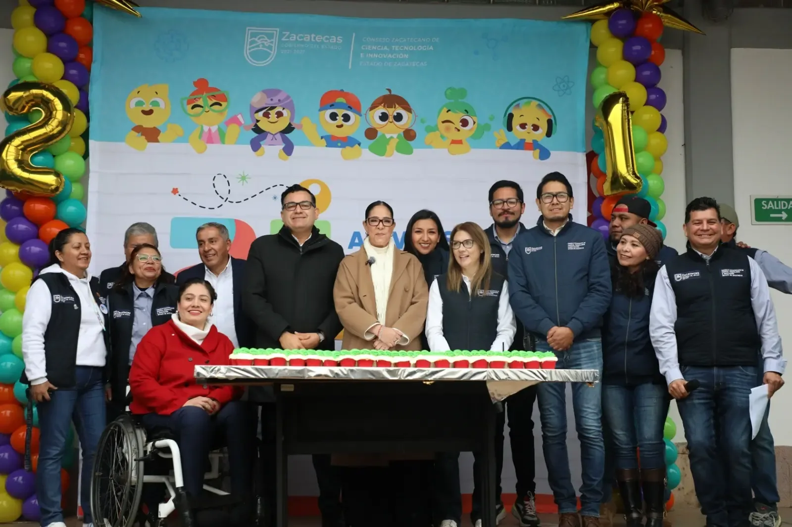 Celebración del 21 aniversario del Centro Interactivo Zigzag en Zacatecas.