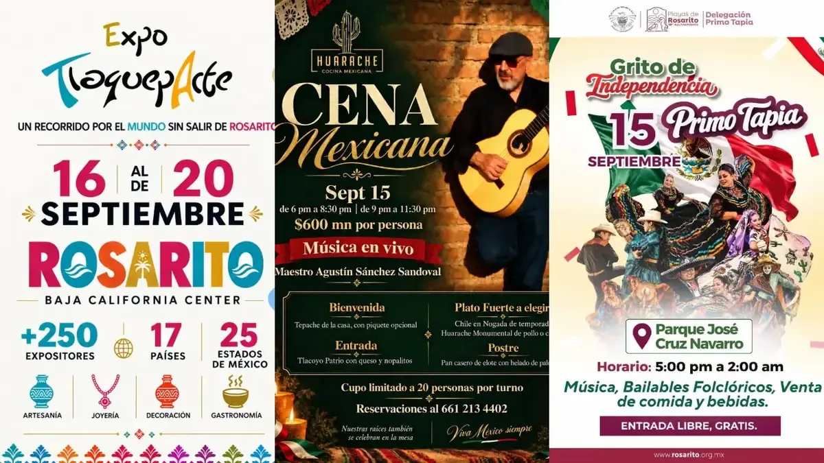 Varios eventos en Playas de Rosarito buscan animar la celebración de la Independencia de México este 15 de septiembre.