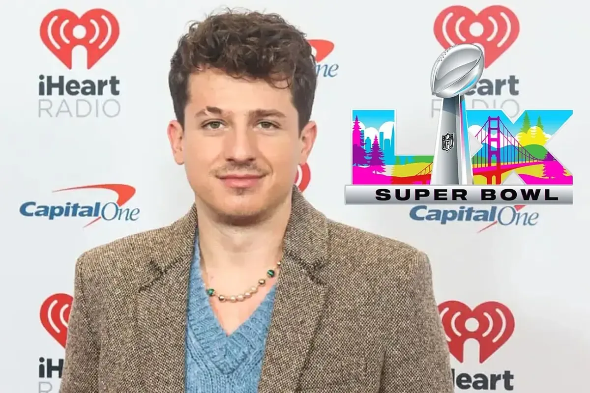 "Charlie Puth cautivando al público durante su interpretación en el Super Bowl 2026."