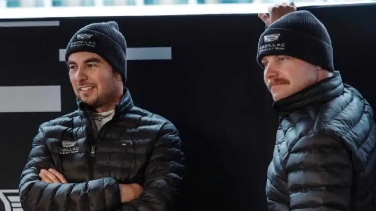 Checo Pérez y Valtteri Bottas preparándose para la temporada de la F1 2026.