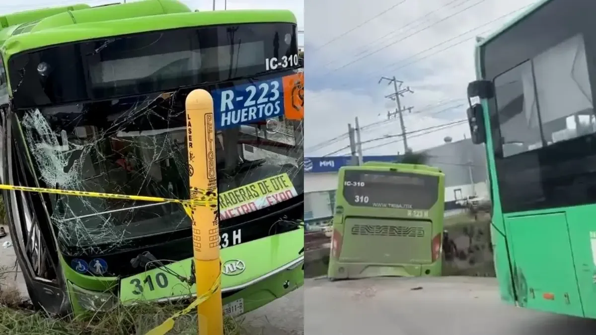 Un accidente en la carretera a Reynosa involucra a dos unidades de transporte público.