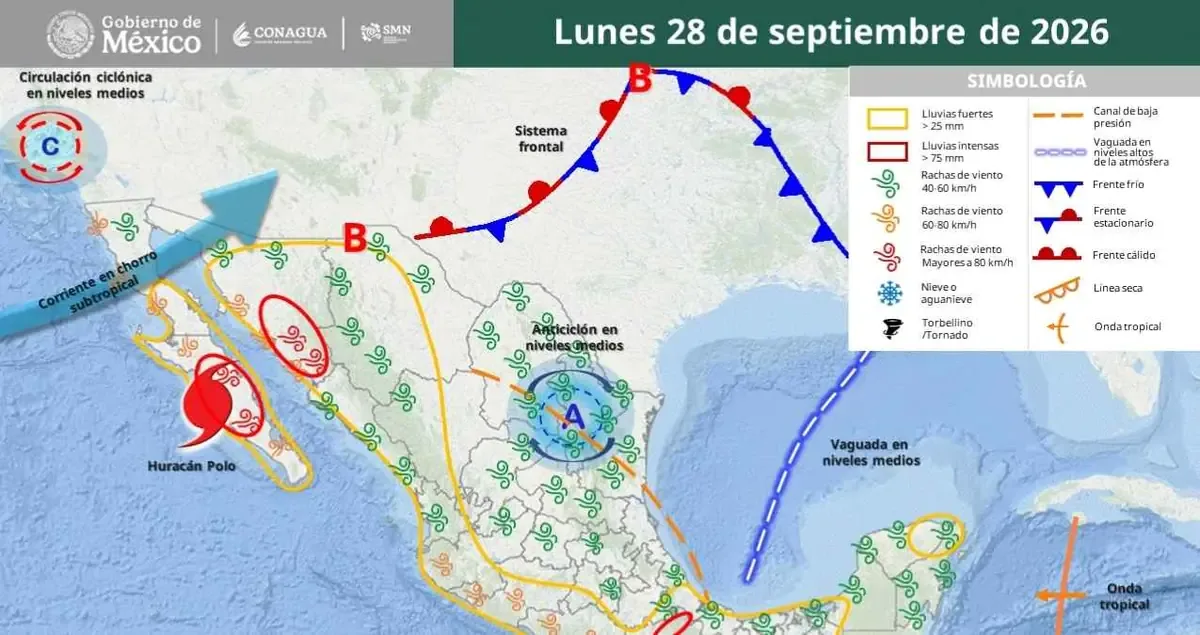 Las condiciones climáticas en Tamaulipas pueden generar riesgo de anegaciones.