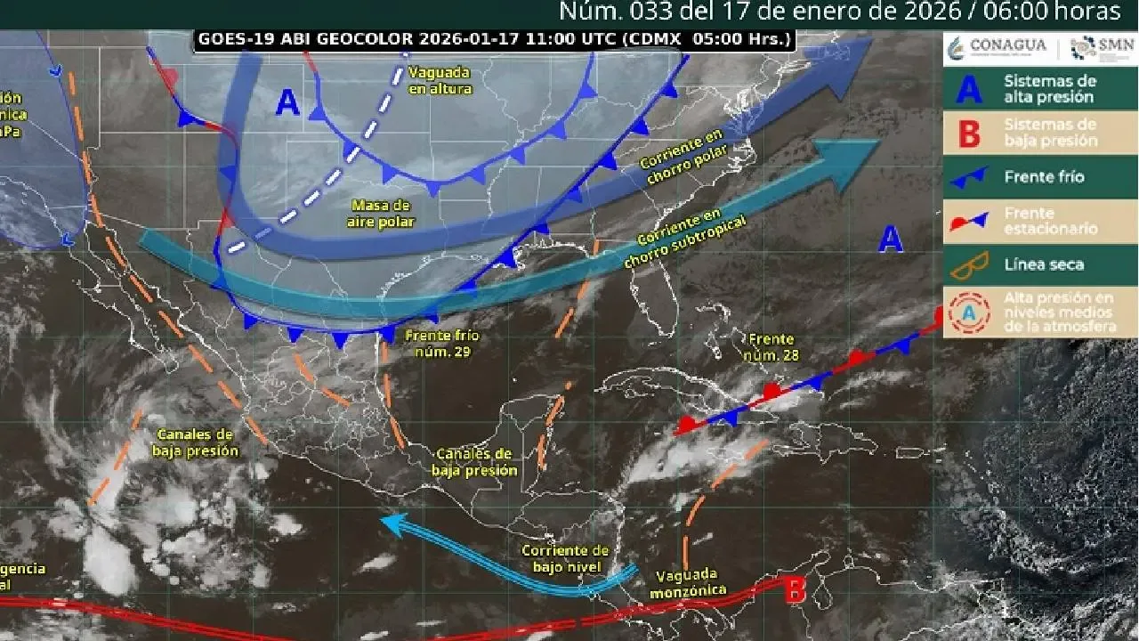 Chubascos y clima cálido en Quintana Roo este 17 de enero.