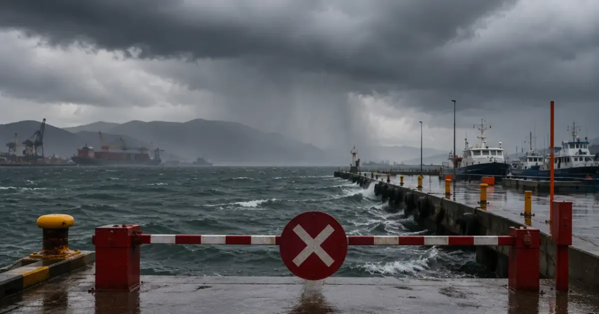 Los cierres en puertos marítimos buscan prevenir accidentes ante condiciones climáticas adversas.